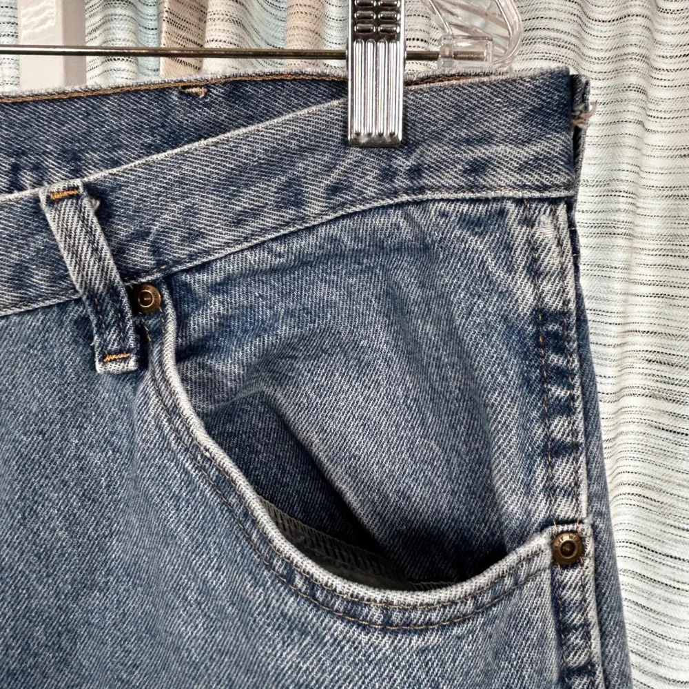 Wrangler Regular Fit Blue Mens 38x32 Straight Leg Denim Jeans